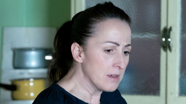 Sonia Fowler looks emotionally broken in EastEnders