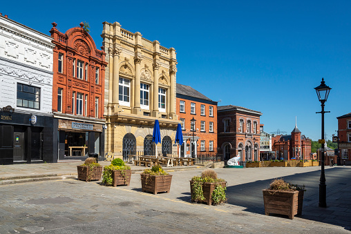 Beautiful architecture in the market place, Stockport, Greater Manchester, England