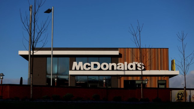 A general view outside a McDonalds store on January 30, 2025 in Warrington, United Kingdom.