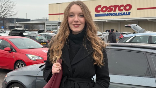 Courtney Pochin stood outside a Costco warehouse