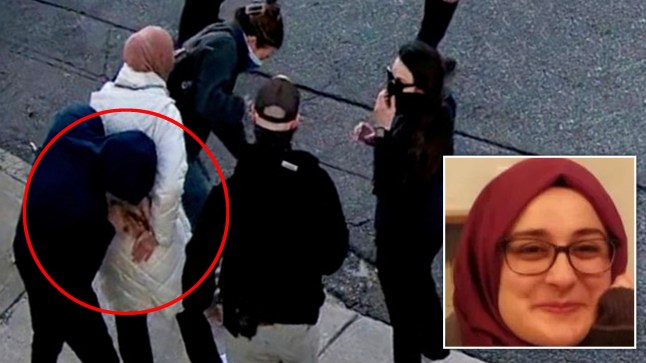 The moment the student was ambushed by agents
