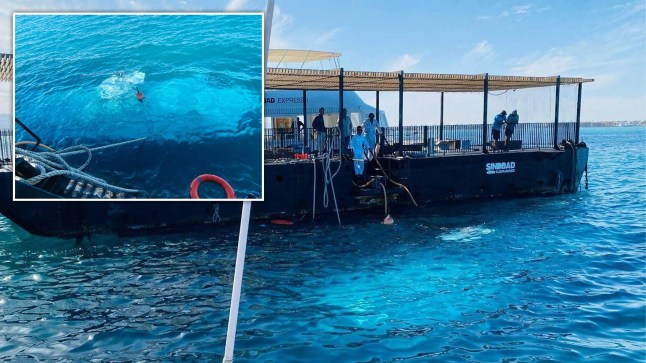 Sindbad submarine starts to sink.