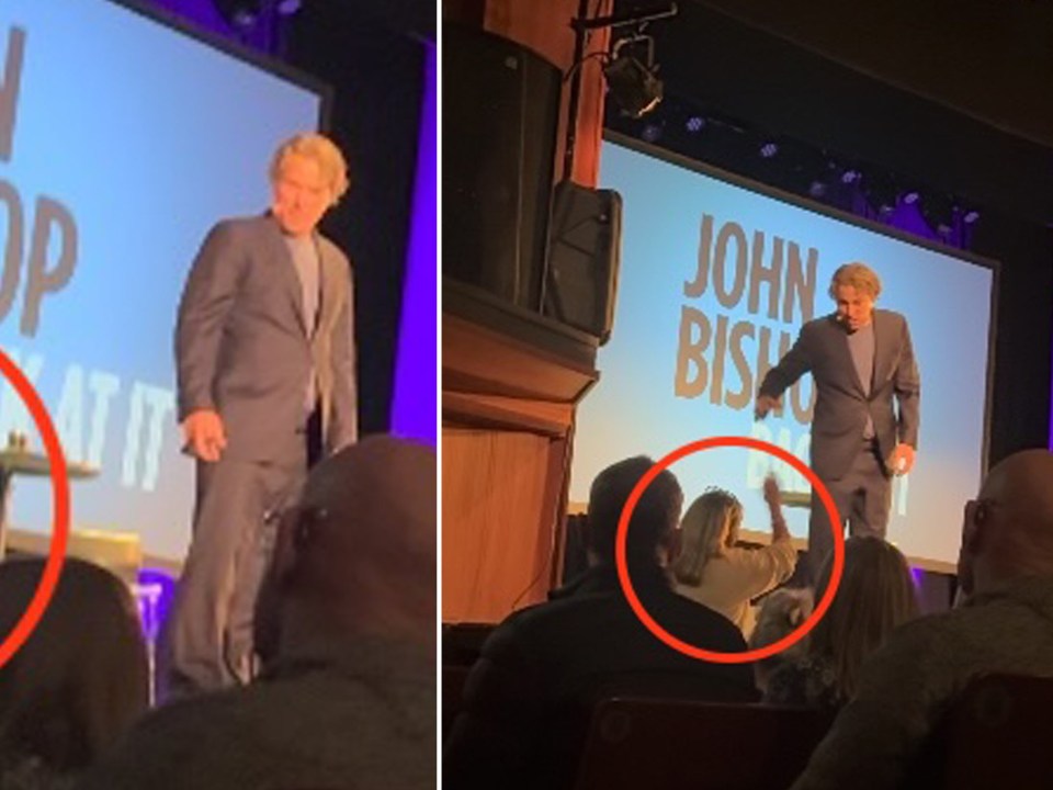 John Bishop dealing with heckler at comedy show