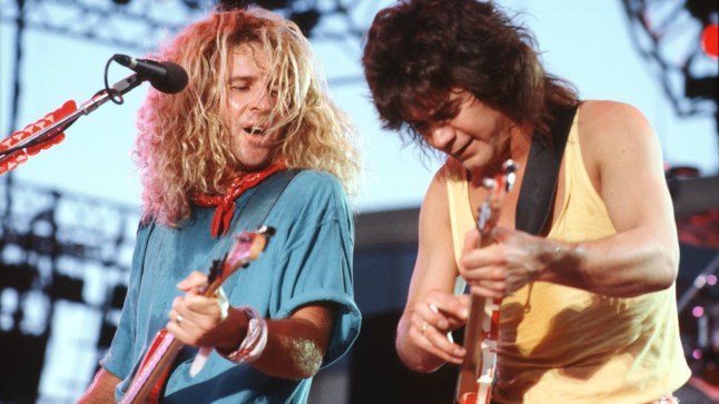 Photo of Van Halen on stage from circa 1970