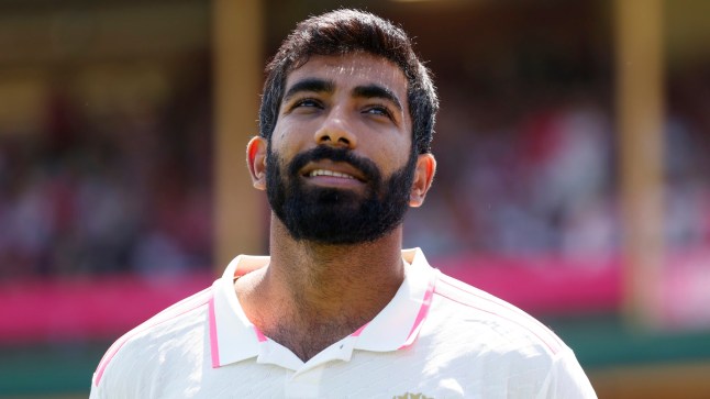 SYDNEY, AUSTRALIA - JANUARY 05: Jasprit Bumrah of India looks on during the presentations after day three of the Fifth Men's Test Match in the series between Australia and India at Sydney Cricket Ground on January 05, 2025 in Sydney, Australia. (Photo by Darrian Traynor/Getty Images)