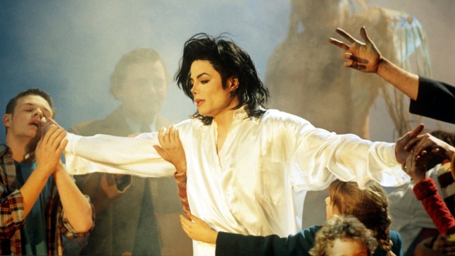 Mandatory Credit: Photo by Times Newspapers/REX/Shutterstock (254896a) Michael Jackson Brit Awards, Earls Court, London, Britain - Feb 1996