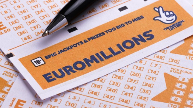 EUROMILLIONS blank lottery tickets and the black pen placed on top. UK National Lottery. Selective focus. Stafford, United Kingdom, November 14, 2022; Shutterstock ID 2227091797; purchase_order: -; job: -; client: -; other: -