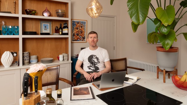 Patrick McAleenan in the kitchen at his home in St Leonards-on-Sea.