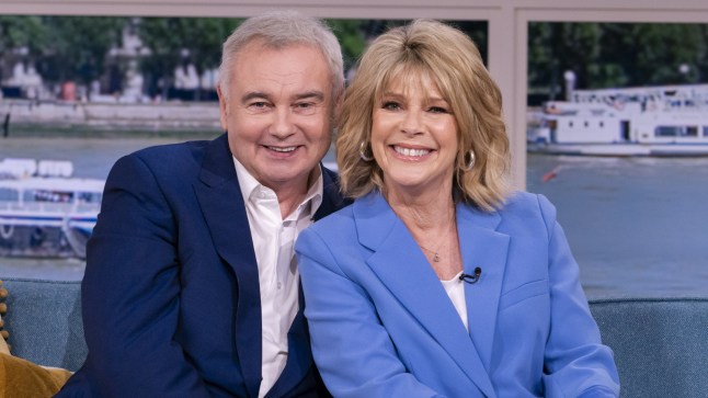 Editorial use only Mandatory Credit: Photo by Ken McKay/ITV/REX/Shutterstock (12374716cf) Eamonn Holmes, Ruth Langsford 'This Morning' TV show, London, UK - 27 Aug 2021