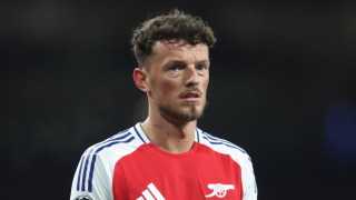 LONDON, ENGLAND - MARCH 12: Arsenal's Ben White during the UEFA Champions League 2024/25 UEFA Champions League 2024/25 Round of 16 Second Leg match between Arsenal FC and PSV at Emirates Stadium on March 12, 2025 in London, England. (Photo by Rob Newell - CameraSport via Getty Images)