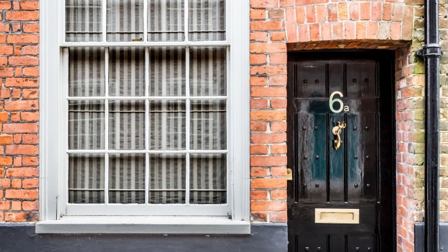 The exterior of a skinny house in Chichester, West Sussex, which has hit the market for £1,250,000.