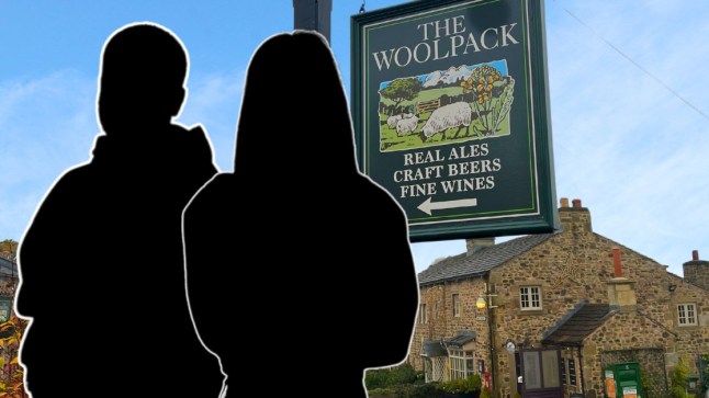 Silhouette of Kammy and Sarah Sugden in Emmerdale