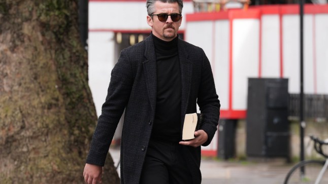 Former footballer Joey Barton arrives at Westminster Magistrates' Court, central London, where he is charged with assaulting his wife, Georgia Barton. Picture date: Tuesday March 25, 2025. PA Photo. See PA story COURTS Barton. Photo credit should read: Lucy North/PA Wire