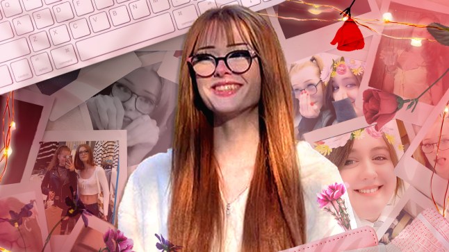 Brianna Ghey in the centre of a collage. She is surrounded by pictures of her with her friends.