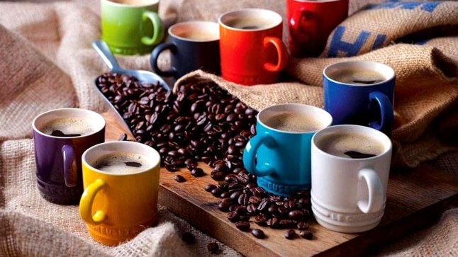 Le Creuset Stoneware Rainbow Coffee Mugs