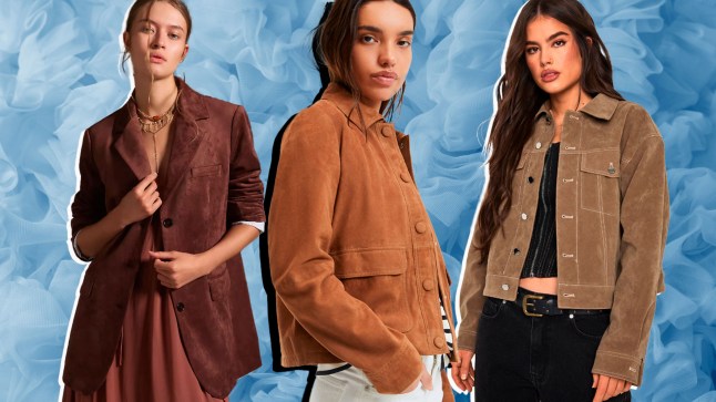 Models wearing suede jackets