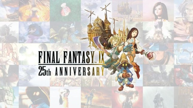 A selection of Final Fantasy 9 scenes in a 25th anniversary artwork.