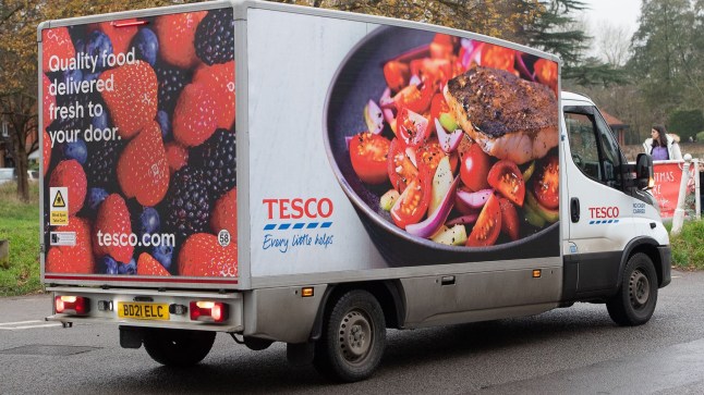 Mandatory Credit: Photo by Maureen McLean/REX/Shutterstock (14959772h) A Tesco delivery van in Cookham High Street, Berkshire Daily Life, Cookham, Berkshire, UK - 30 Nov 2024