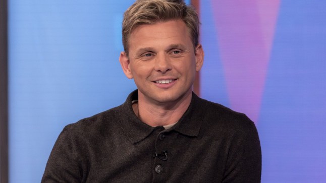 Jeff Brazier smiling during a TV appearance on Loose Women.