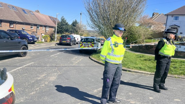 Police at the scene. Hartfield Avenue, Brighton (Picture: Supplied)